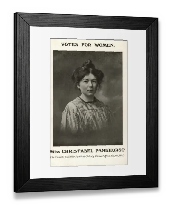 Framed Print : Christabel Pankhurst Framed Print : Christabel Pankhurst