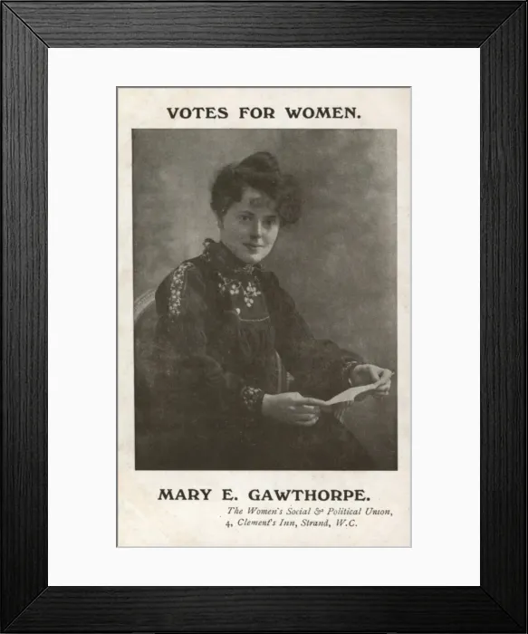 Framed Print : Mary E. Gawthorpe Suffragette Framed Print : Mary E. Gawthorpe Suffragette