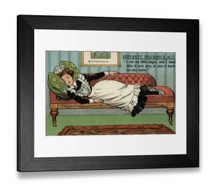 Framed Print : Suffragette Domestic Servant, Pankhurst