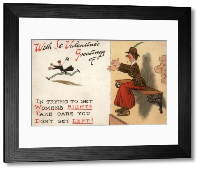 Framed Print : Suffragette Valentines Greetings Framed Print : Suffragette Valentines Greetings