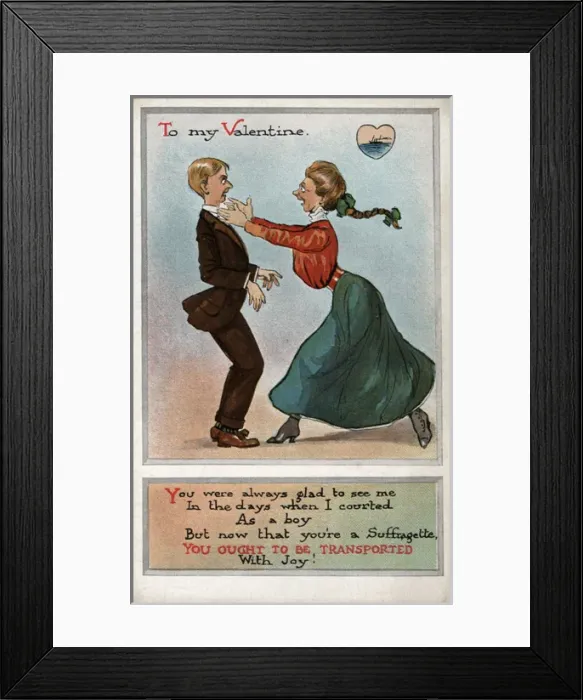 Framed Print : Suffragette, To My Valentine Framed Print : Suffragette, To My Valentine