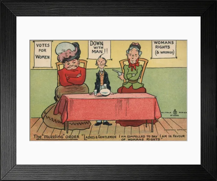Framed Print : Suffragette, the Muzzling Order Framed Print : Suffragette, the Muzzling Order