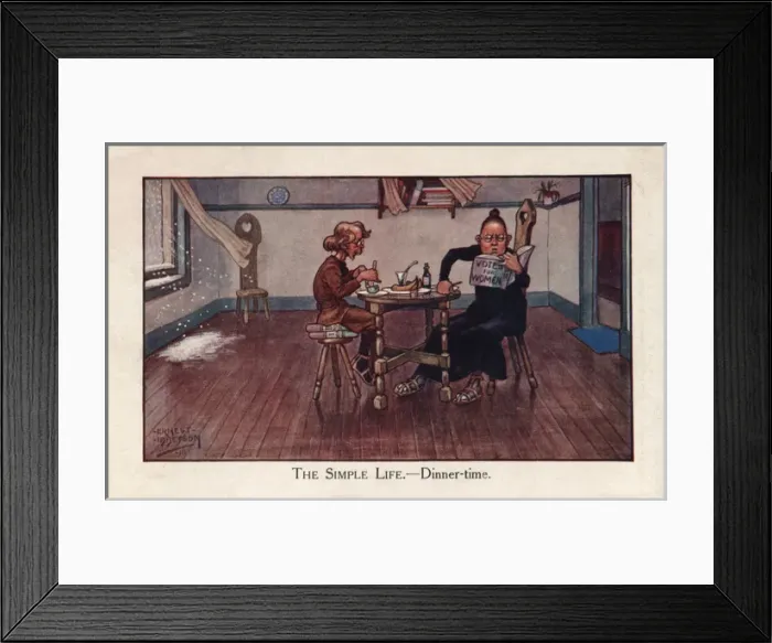 Framed Print : Suffragette, Simple Life - Dinner-Time Framed Print : Suffragette, Simple Life - Dinner-Time