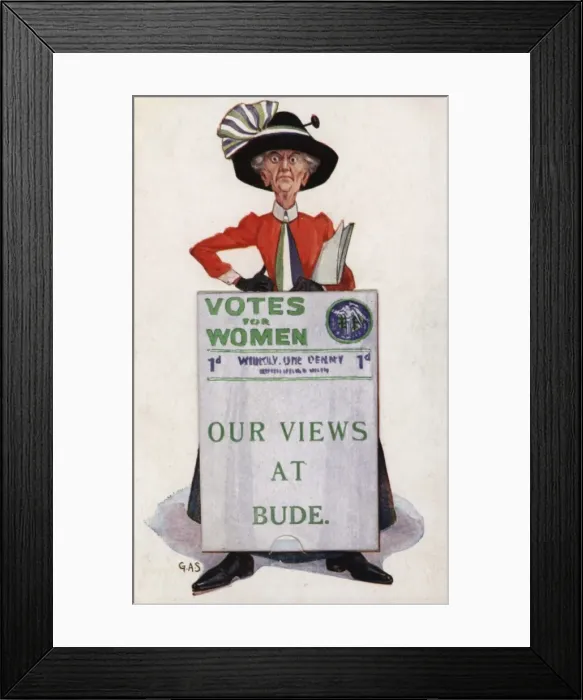 Framed Print : Suffragette Votes for Women Views
