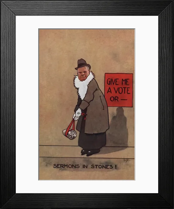 Framed Print : Sermons in Stones Militant Suffragette Framed Print : Sermons in Stones Militant Suffragette