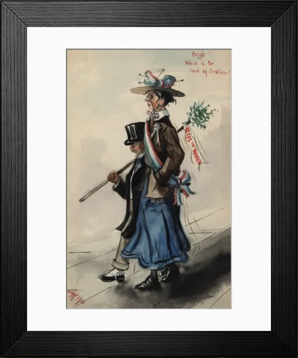 Framed Print : Suffragette Lord of Creation Framed Print : Suffragette Lord of Creation