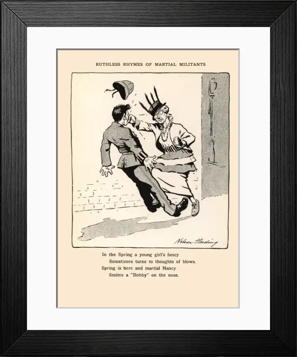 Framed Print : Suffragette Ruthless Rhymes of Martial Militants Framed Print : Suffragette Ruthless Rhymes of Martial Militants