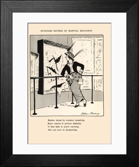 Framed Print : Suffragette Ruthless Rhymes of Martial Militants Framed Print : Suffragette Ruthless Rhymes of Martial Militants