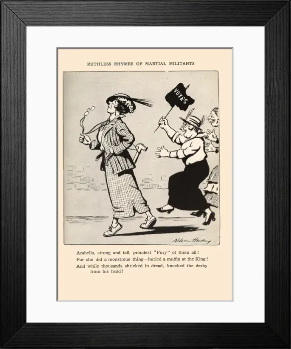 Framed Print : Suffragette Ruthless Rhymes of Martial Militants Framed Print : Suffragette Ruthless Rhymes of Martial Militants
