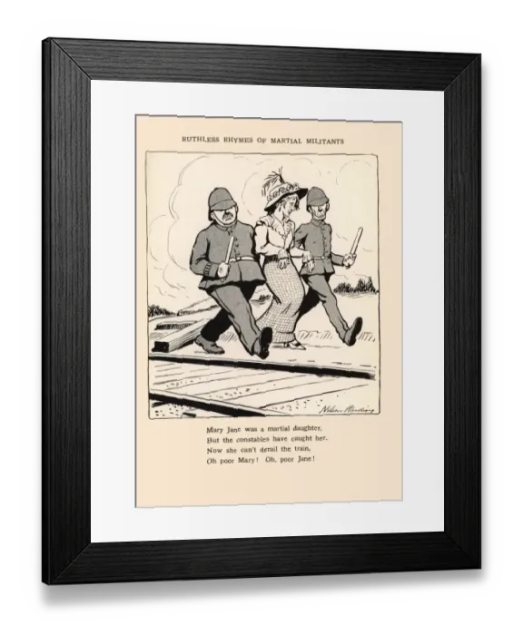Framed Print : Suffragette Ruthless Rhymes of Martial Militants Framed Print : Suffragette Ruthless Rhymes of Martial Militants