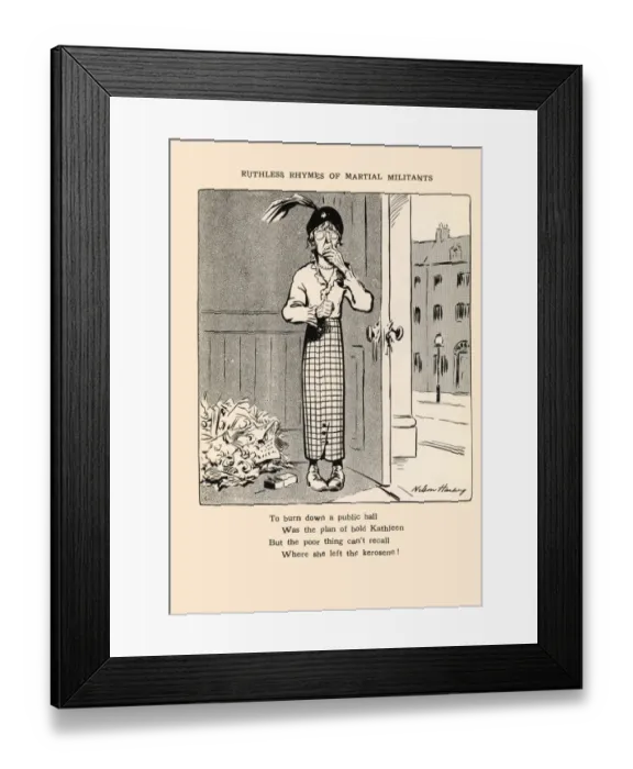 Framed Print : Suffragette Ruthless Rhymes of Martial Militants Framed Print : Suffragette Ruthless Rhymes of Martial Militants
