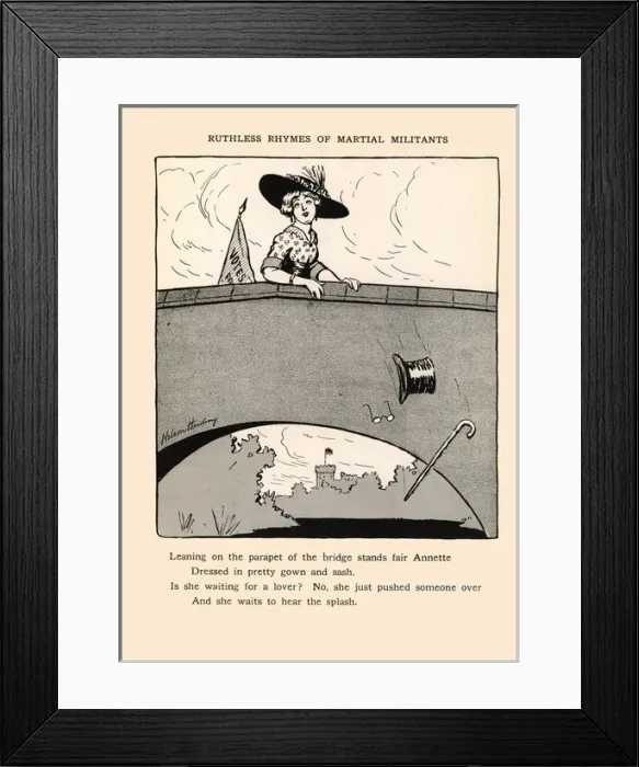 Framed Print : Suffragette Ruthless Rhymes of Martial Militants Framed Print : Suffragette Ruthless Rhymes of Martial Militants