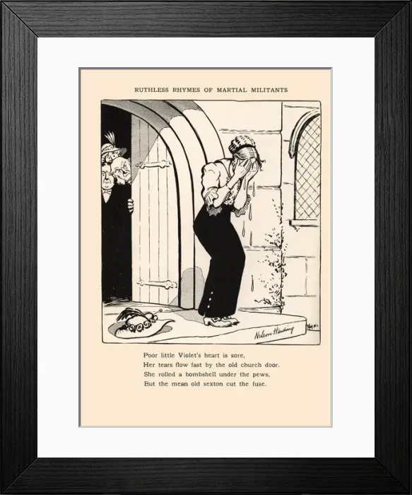 Framed Print : Suffragette Ruthless Rhymes of Martial Militants Framed Print : Suffragette Ruthless Rhymes of Martial Militants
