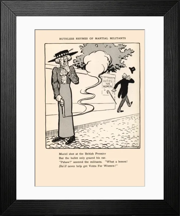 Framed Print : Suffragette Ruthless Rhymes of Martial Militants Framed Print : Suffragette Ruthless Rhymes of Martial Militants