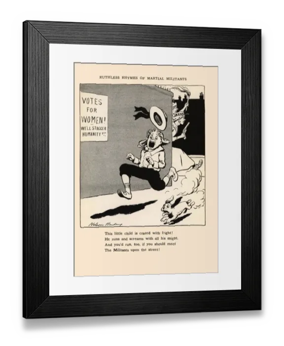 Framed Print : Suffragette Ruthless Rhymes of Martial Militants Framed Print : Suffragette Ruthless Rhymes of Martial Militants