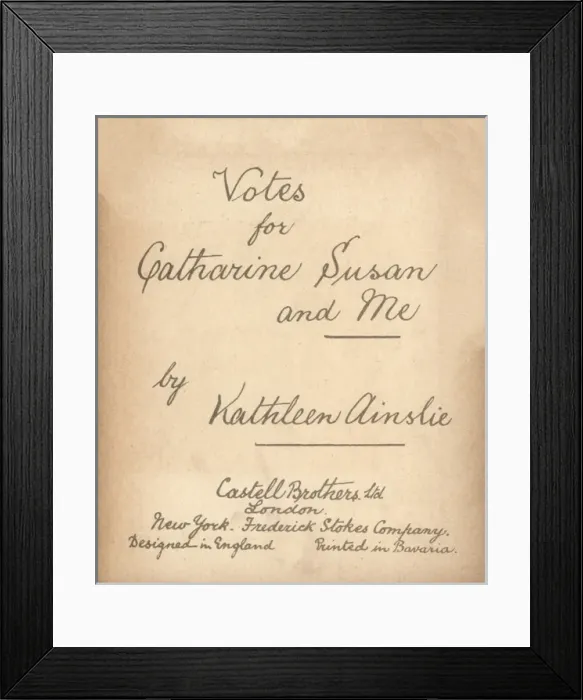 Framed Print : Votes for Catharine Susan and Me Framed Print : Votes for Catharine Susan and Me