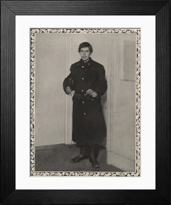 Framed Print : Jessie Kenney Disguised as Telegraph Boy Framed Print : Jessie Kenney Disguised as Telegraph Boy