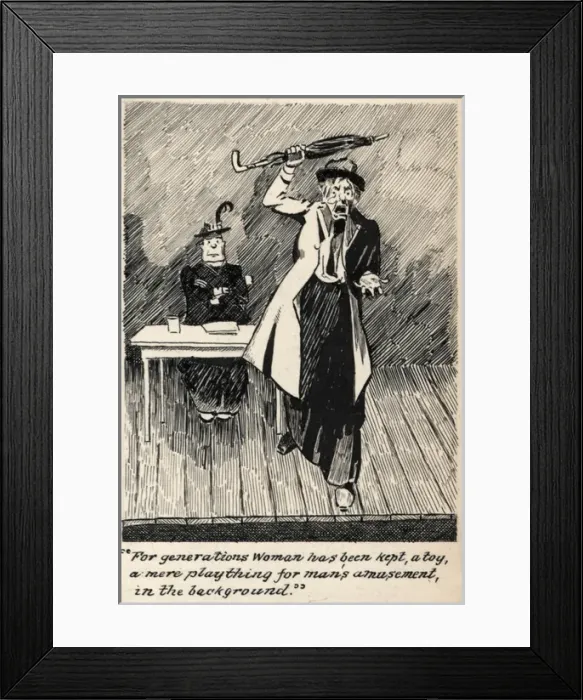 Framed Print : Suffragette Speaker Kept Women Framed Print : Suffragette Speaker Kept Women