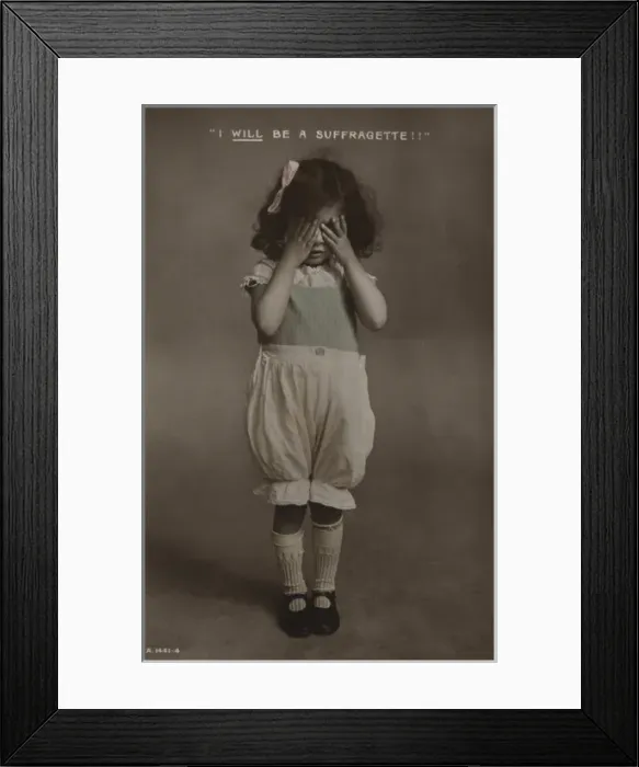 Framed Print : Suffragette Child, I will be a suffragette Framed Print : Suffragette Child, I will be a suffragette
