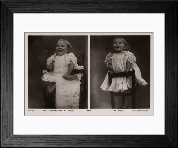 Framed Print : Suffragette At Home / At Work Framed Print : Suffragette At Home / At Work