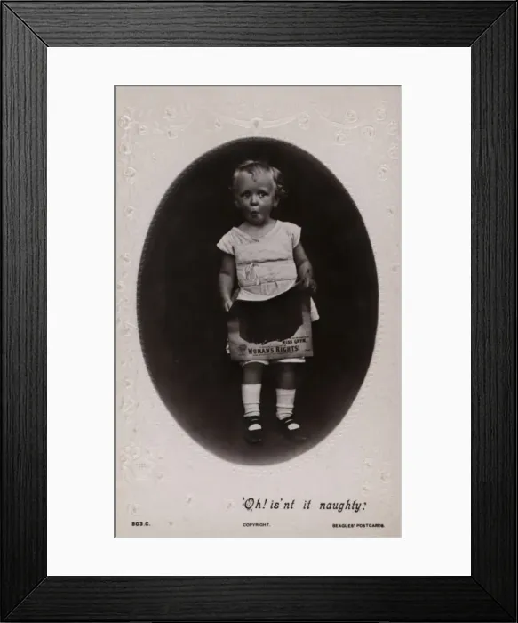 Framed Print : Suffragette Naughty Child Framed Print : Suffragette Naughty Child