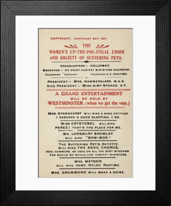 Framed Print : Suffragette Women s-Up-The-Political Union Framed Print : Suffragette Women s-Up-The-Political Union