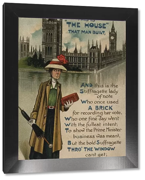 Suffragette with Brick