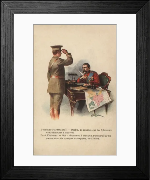 Framed Print : Suffragette Kitchener Mrs. Pankhurst Framed Print : Suffragette Kitchener Mrs. Pankhurst