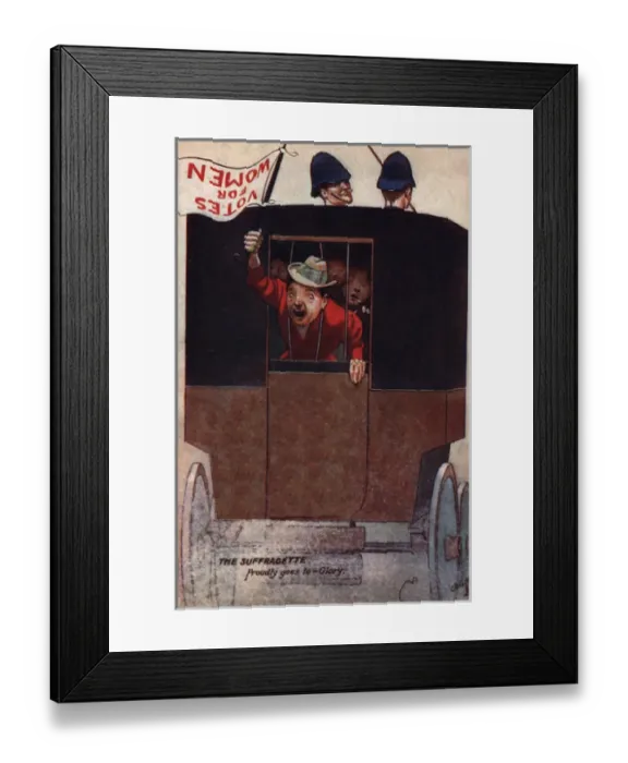 Framed Print : Suffragette Proudly Goes to Glory Framed Print : Suffragette Proudly Goes to Glory