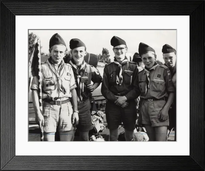 Framed Print : Boy scouts in camp, Denmark Framed Print : Boy scouts in camp, Denmark