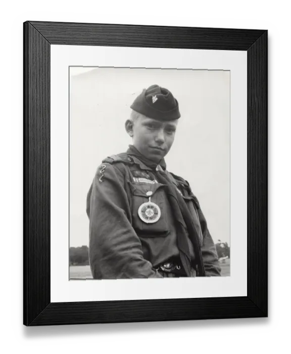Framed Print : Danish boy scout in camp, World Jamboree Framed Print : Danish boy scout in camp, World Jamboree