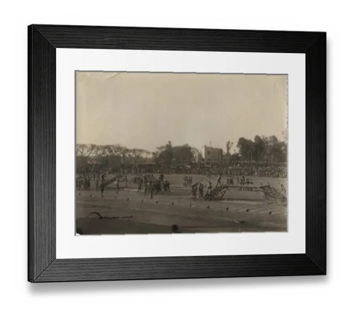 Framed Print : Boy scouts building bridges, Egypt Framed Print : Boy scouts building bridges, Egypt