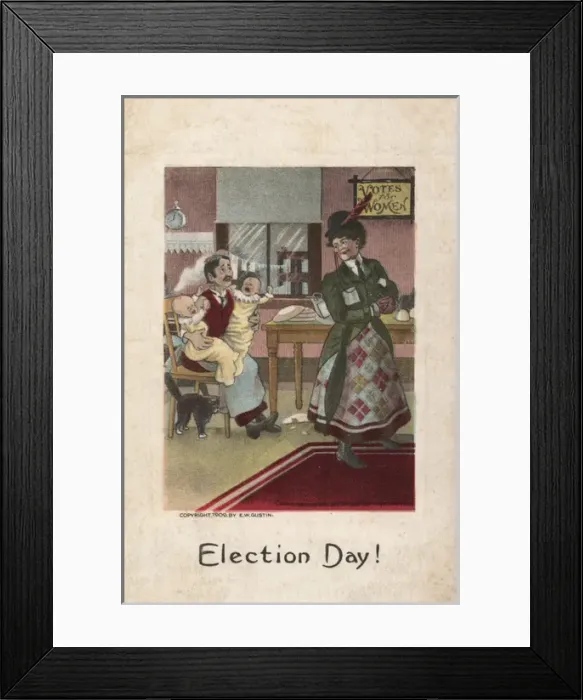 Framed Print : Suffrage Election Day Framed Print : Suffrage Election Day