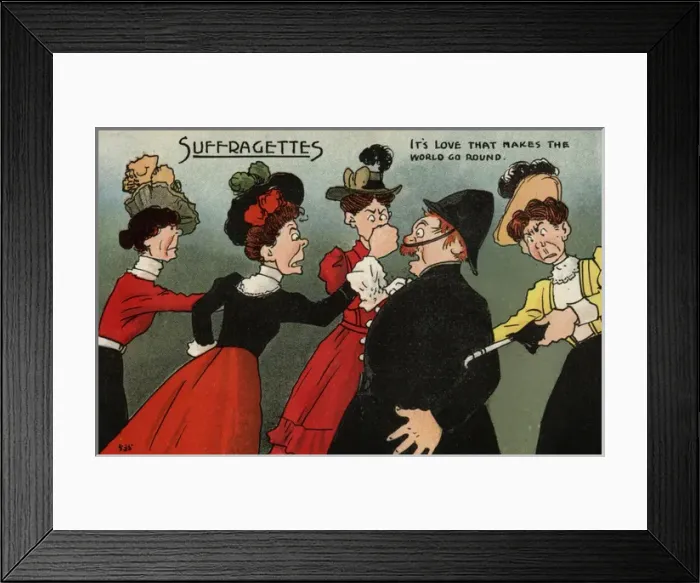 Framed Print : Suffragettes Punch Policeman Framed Print : Suffragettes Punch Policeman