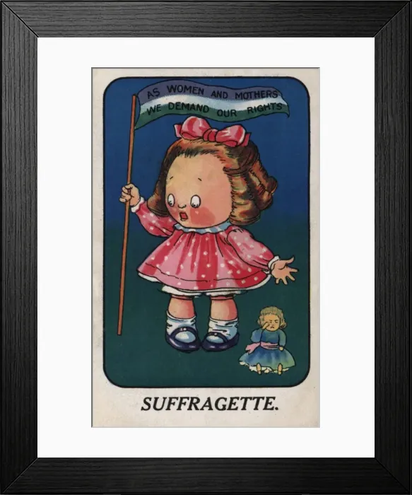 Framed Print : Suffragette, We Demand our Rights Framed Print : Suffragette, We Demand our Rights