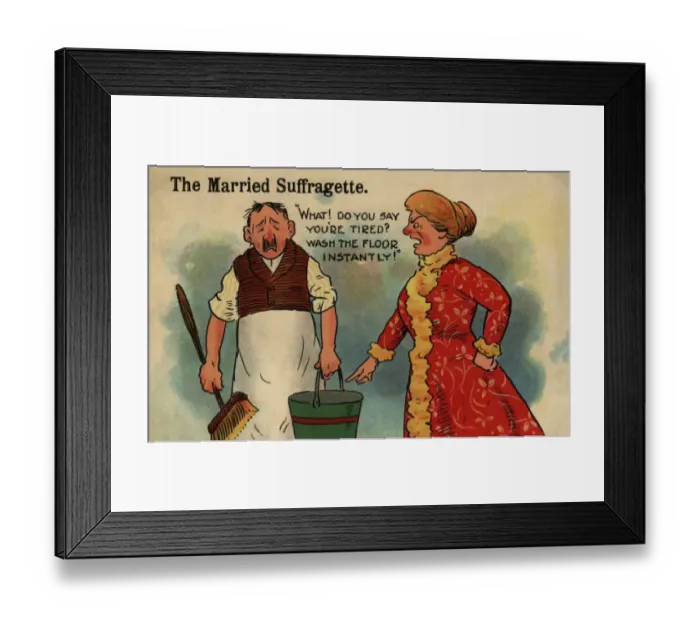 Framed Print : Married Suffragette Wash Floor Framed Print : Married Suffragette Wash Floor
