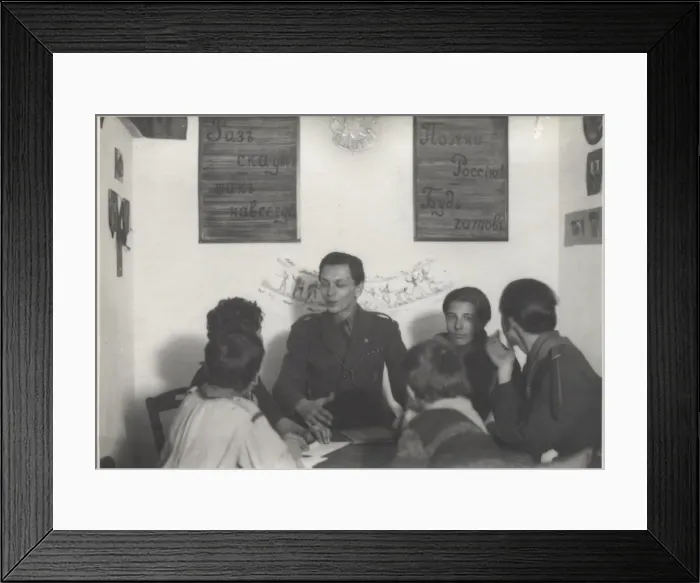 Framed Print : Scouts in Exile, in a club room, Paris, France Framed Print : Scouts in Exile, in a club room, Paris, France