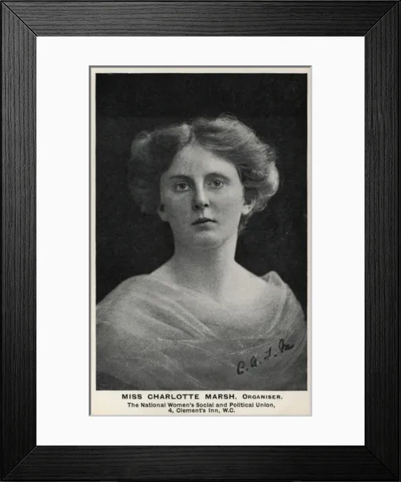 Framed Print : Charlotte Marsh Suffragette Framed Print : Charlotte Marsh Suffragette