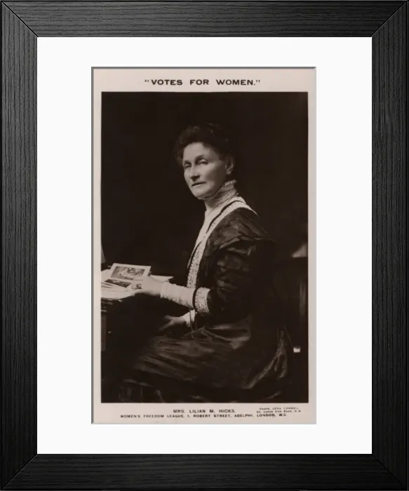 Framed Print : Lilian Hicks Suffragette Framed Print : Lilian Hicks Suffragette