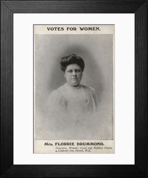 Framed Print : Flora Drummond Suffragette Framed Print : Flora Drummond Suffragette