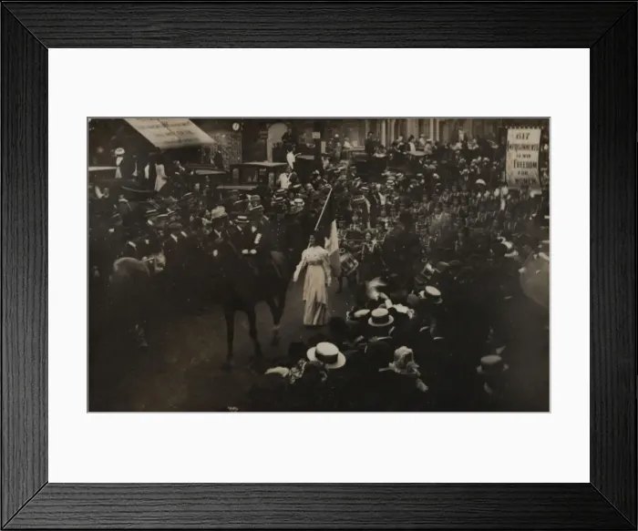 Framed Print : Suffragette March Demonstration June 18 1910 Framed Print : Suffragette March Demonstration June 18 1910