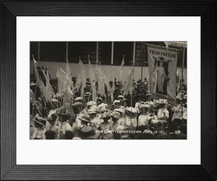 Framed Print : Suffragette Womens Coronation procession June 17, 1911 Framed Print : Suffragette Womens Coronation procession June 17, 1911