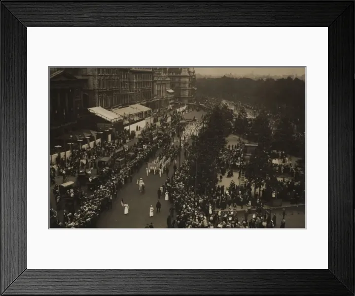Framed Print : Suffragette Womens Coronation Procession June 17, 1911 Framed Print : Suffragette Womens Coronation Procession June 17, 1911