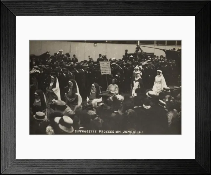 Framed Print : Suffragette Womens Coronation Procession June 17, 1911 Framed Print : Suffragette Womens Coronation Procession June 17, 1911