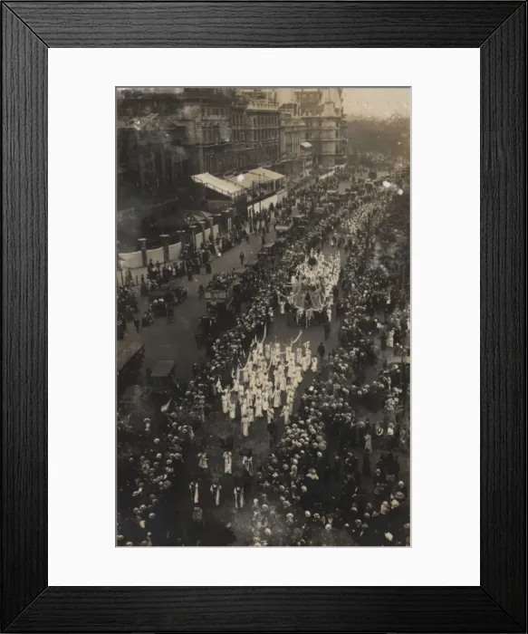 Framed Print : Suffragette Womens Coronation Procession June 17, 1911 Framed Print : Suffragette Womens Coronation Procession June 17, 1911