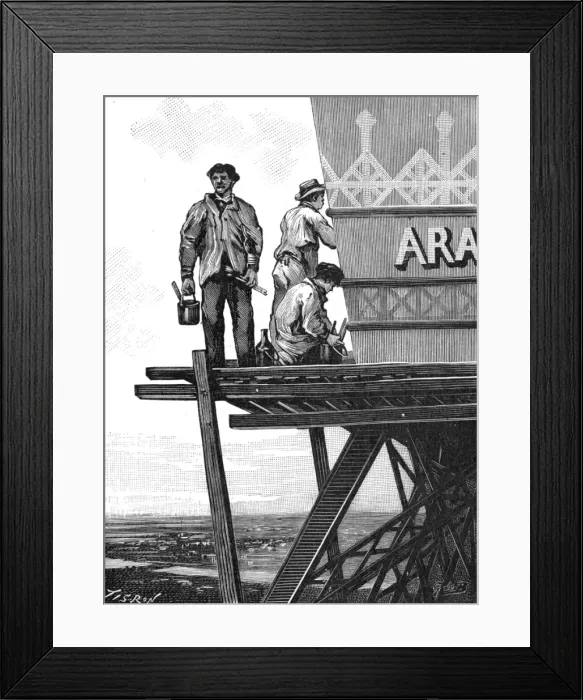 Framed Print : Paris, France - Tour Eiffel, painting Framed Print : Paris, France - Tour Eiffel, painting