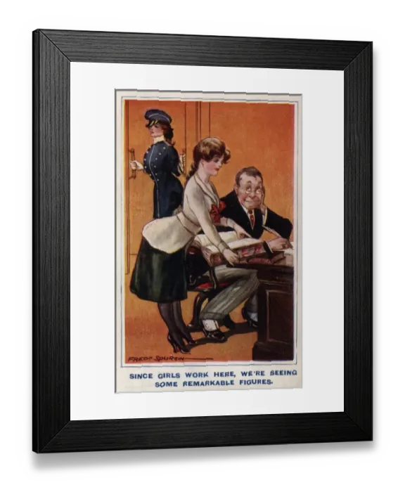 Framed Print : Women Workers Lady Clerk WW1 Framed Print : Women Workers Lady Clerk WW1
