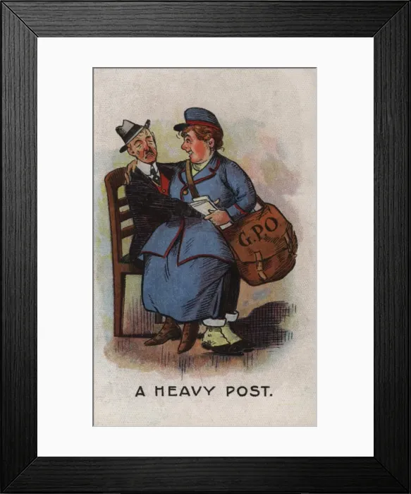 Framed Print : Women on War Work Postwoman WW1 Framed Print : Women on War Work Postwoman WW1