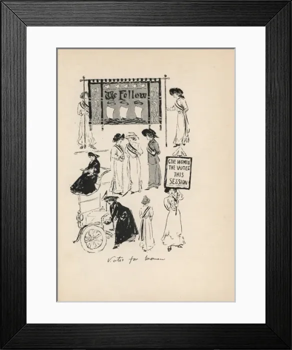 Framed Print : Suffragette March Banners Framed Print : Suffragette March Banners