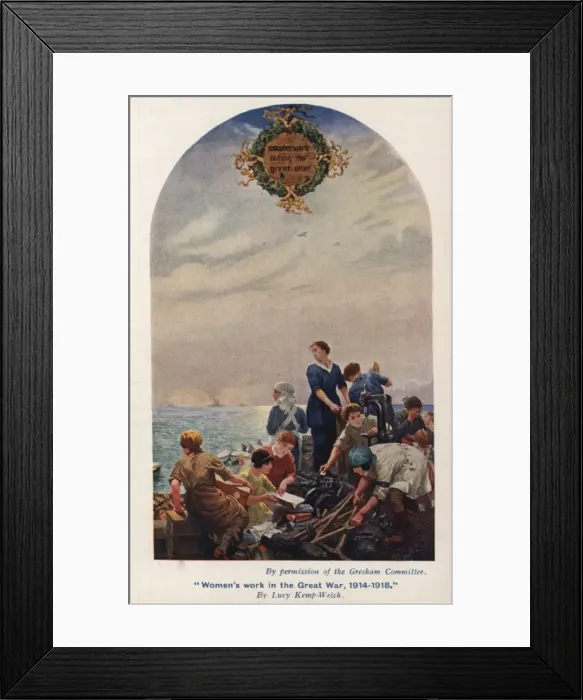 Framed Print : Womens Work WW1 Framed Print : Womens Work WW1